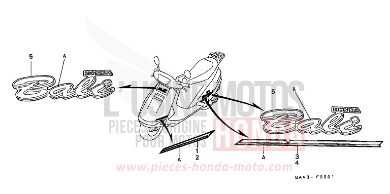 MARKE (2) von CB1300 Super Bold'or ABS PROCYON RED METALLIC (R203) von 1995